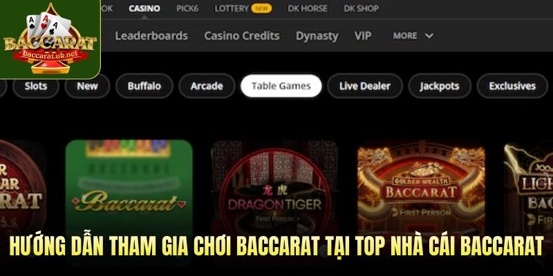 Hướng dẫn tham gia chơi baccarat tại Top nhà cái baccarat